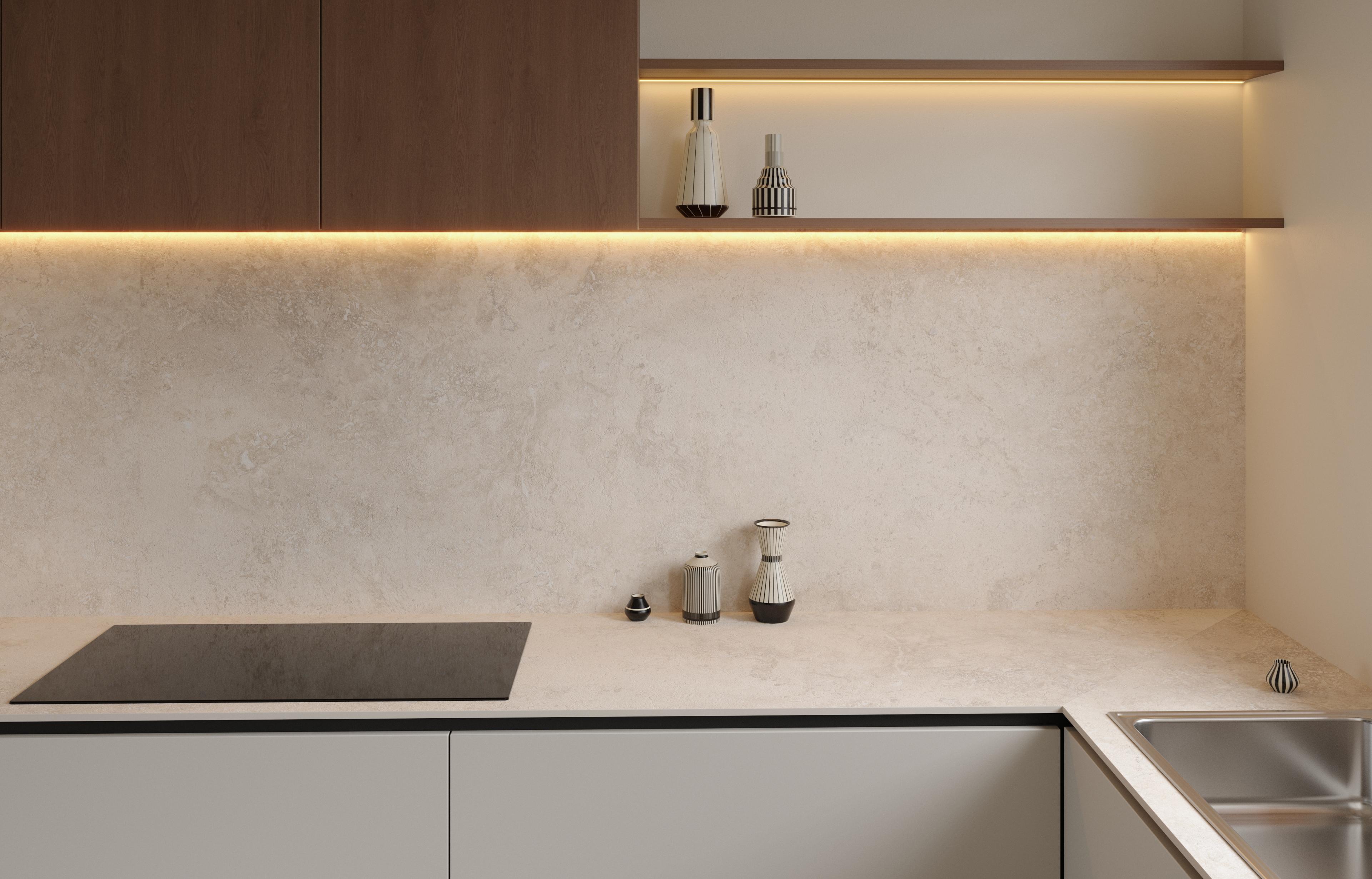 B&K mineral composite kitchen surfaces in a contemporary residential setting